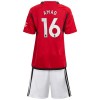 Manchester United Amad 16 Lasten Kotipelipaita 2023-24 Lyhythihainen (+ shortsit)